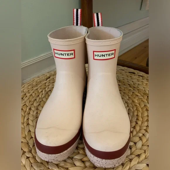 Hunter pink boots clearance
